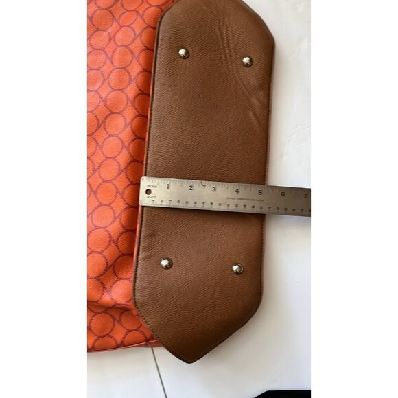 Nine west orange handbag tote beach baglarge multipurpose - Picture 9 of 11